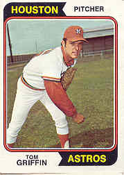 1974 Topps Baseball Cards      256     Tom Griffin